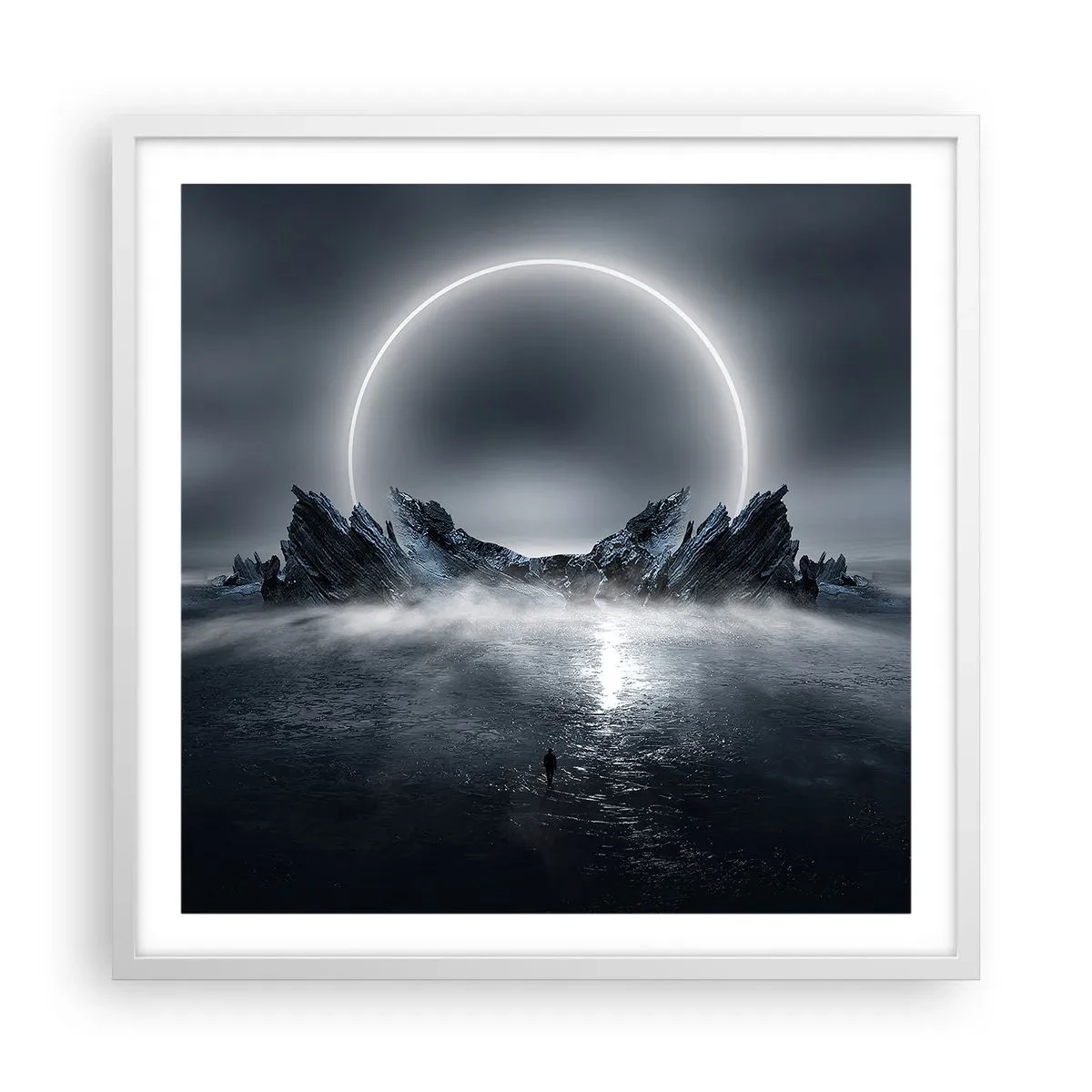 Poster in white frmae - The End of a Story - 60x60 cm