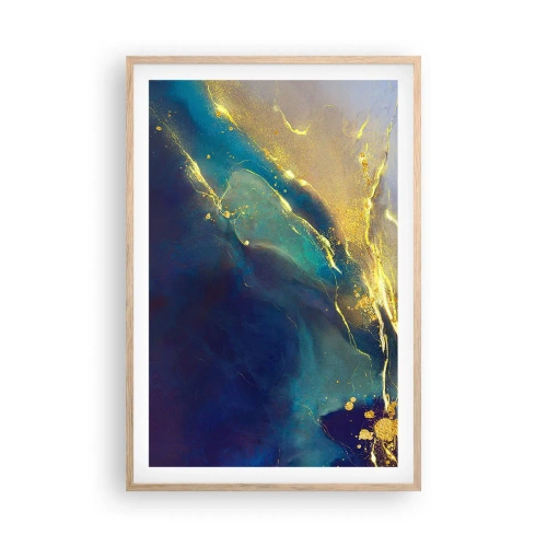 Poster in light oak frame - Golden Flood - 61x91 cm