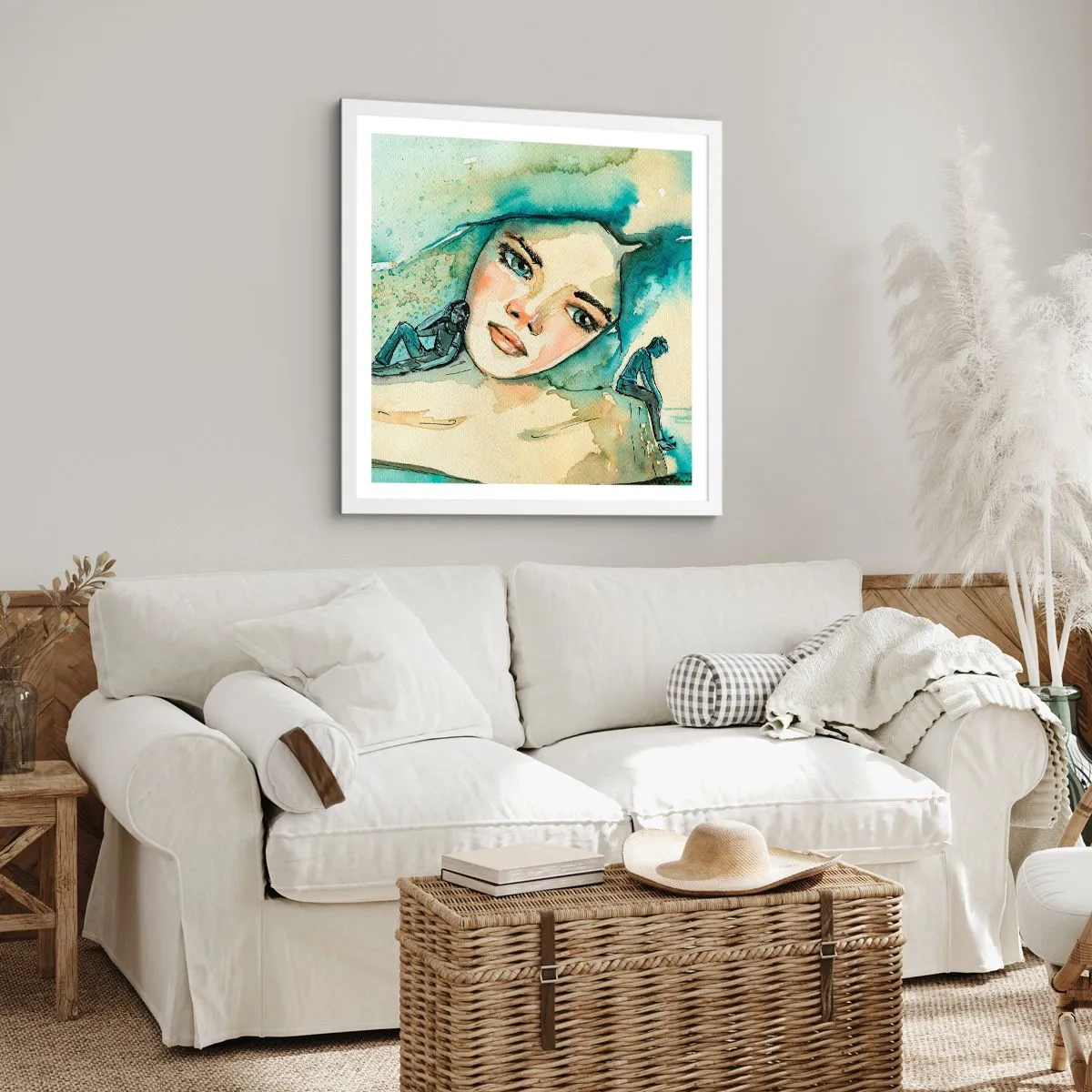Poster in white frmae - Am I Blue? - 50x50 cm