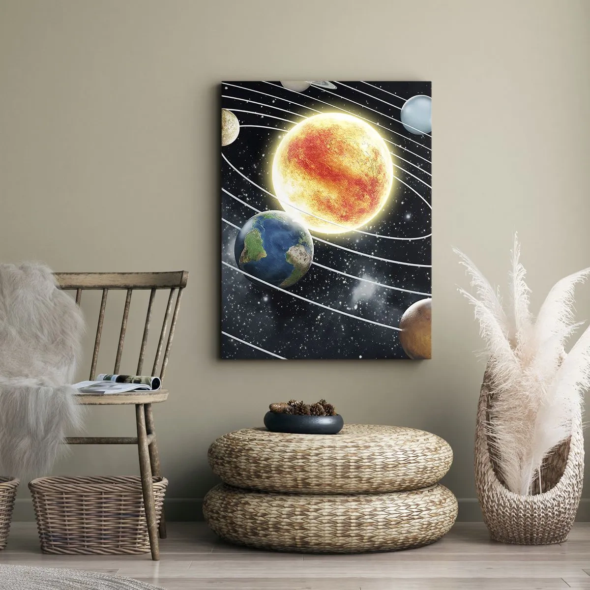 Canvas picture - Space Dance - 45x80 cm