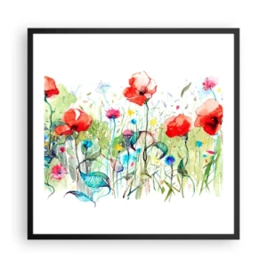 Poster in black frame - Meadow in May - 60x60 cm