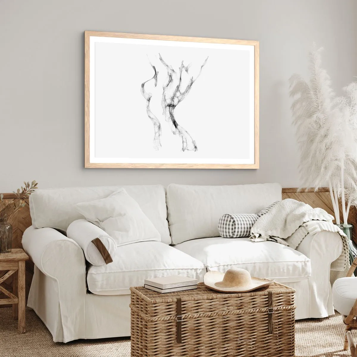 Poster in light oak frame - Beautiful and Strong - 91x61 cm