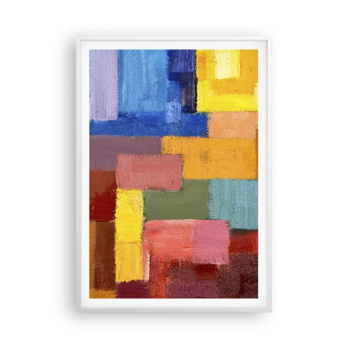 Poster in white frmae - Each Different, All Colourful - 70x100 cm