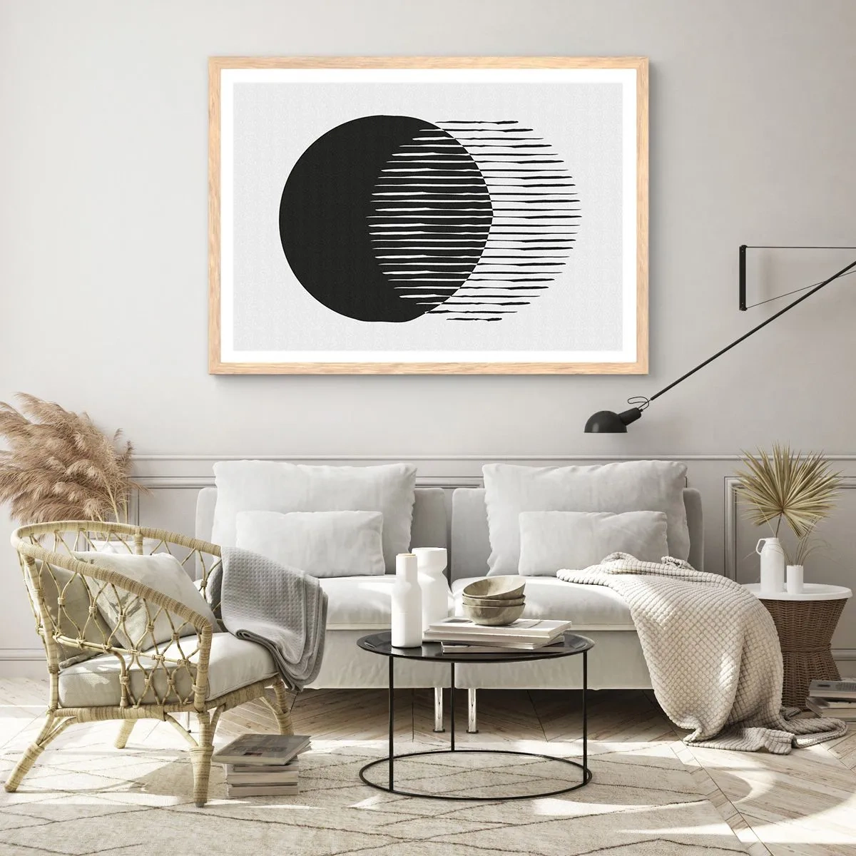 Poster in light oak frame - His Alter Ego - 50x40 cm