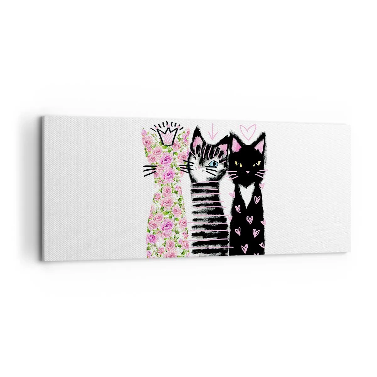 Canvas picture - There Were Three Kittens - 120x50 cm