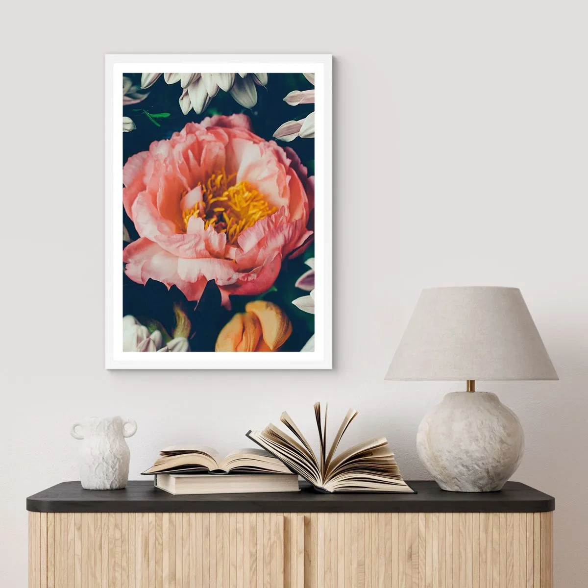 Poster in white frmae - In Baroque Style - 61x91 cm