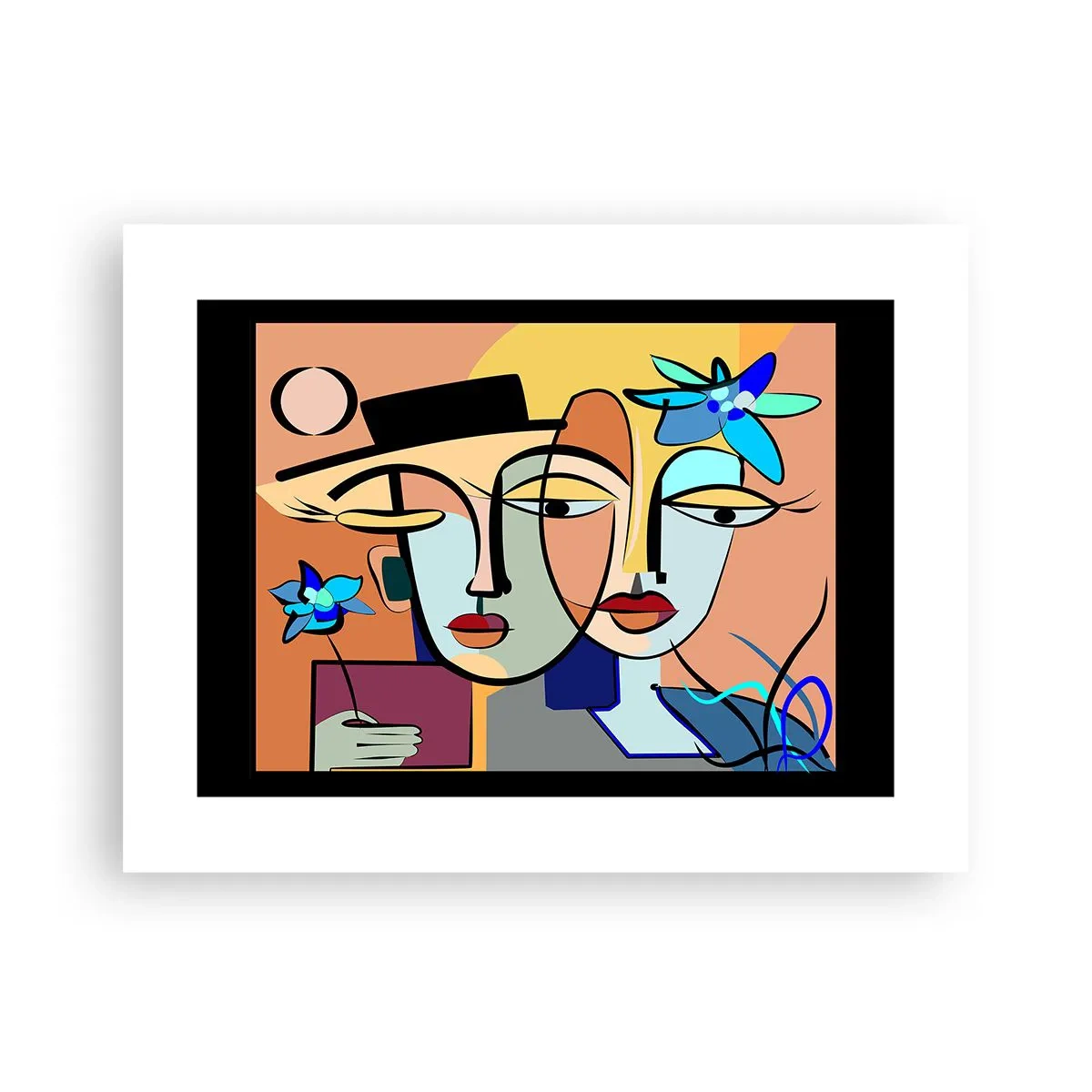 Poster - Rendez-vous Picasso Style - 40x30 cm