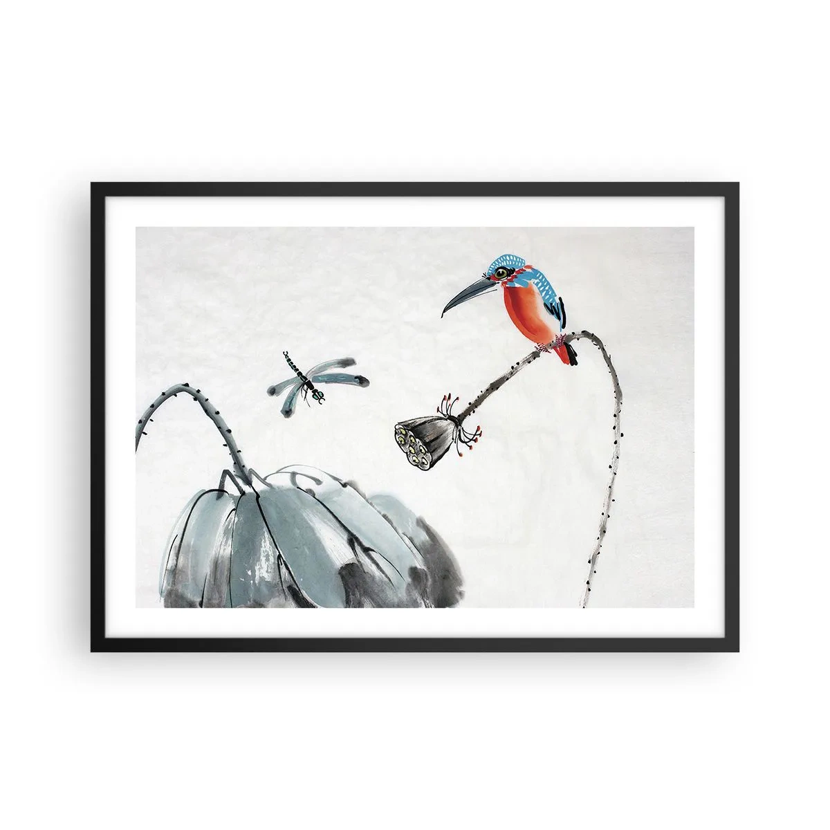 Poster in black frame - Life of a Meadow - 70x50 cm