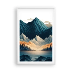 Poster in white frmae - Perfect Mountain Landscape - 61x91 cm