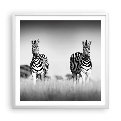 Poster in white frmae - After All the World is Black and White - 60x60 cm