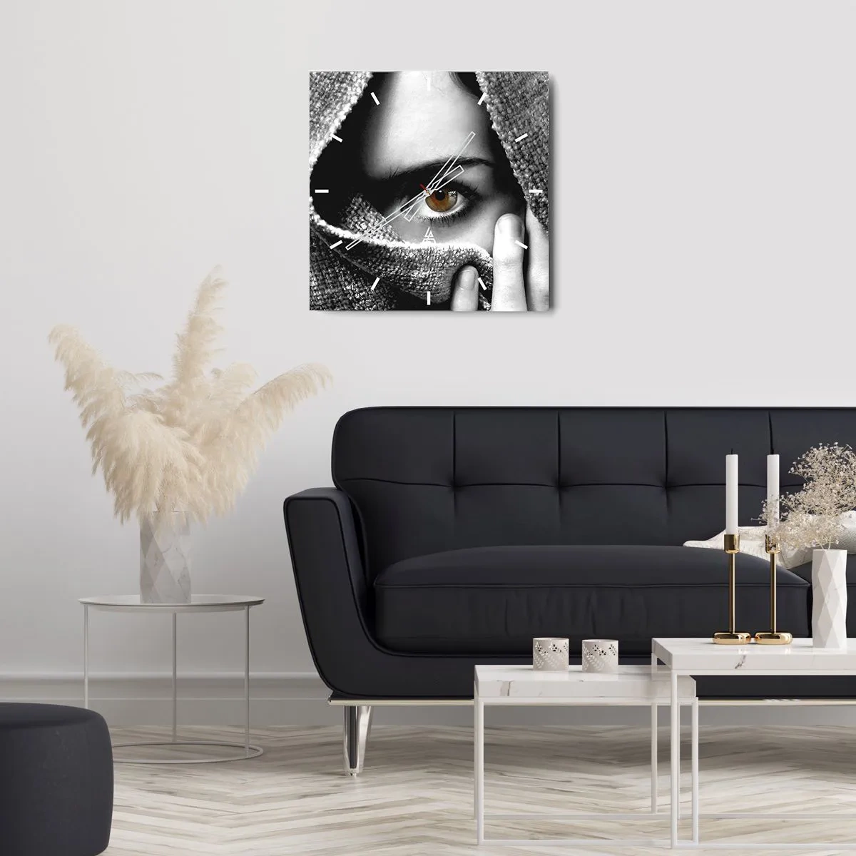 Wall clock - Clock on glass - Know the Secret - 40x40 cm