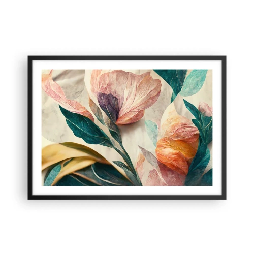 Poster in black frame - Flowers of Southern Islands - 70x50 cm