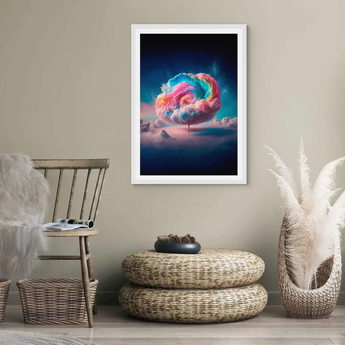 Poster in white frmae - Dream of a Funfair - 40x50 cm
