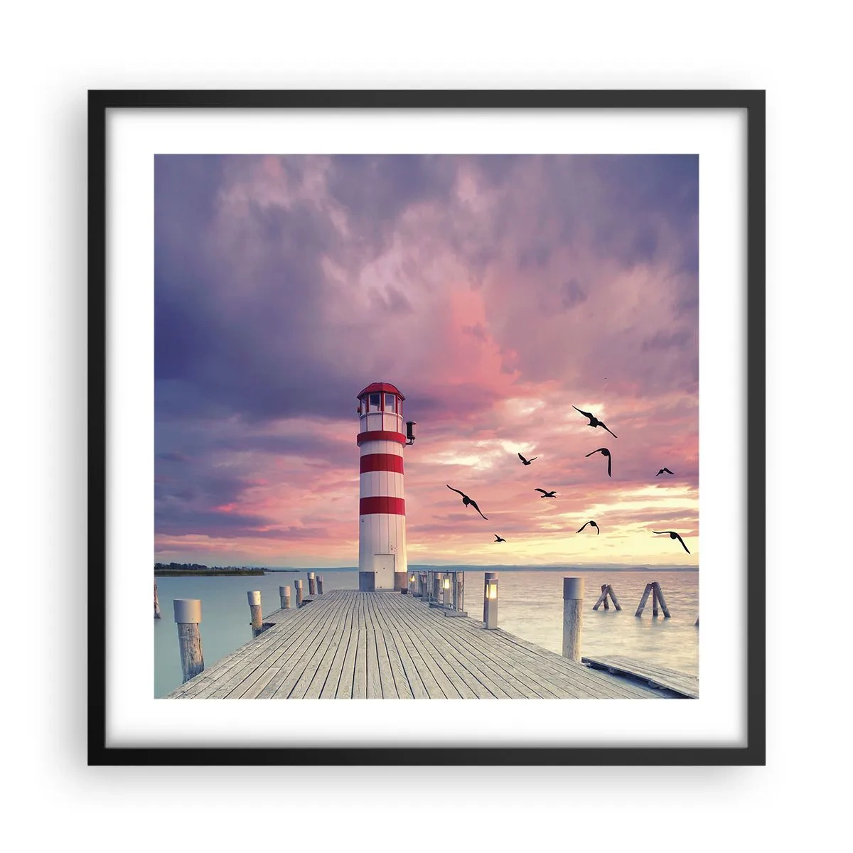 Poster in black frame - Time for Port - 50x50 cm