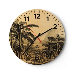 Wall clock - Clock on glass - In Colonial Character - 30x30 cm