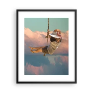 Poster in black frame - Fun in the Clouds - 40x50 cm