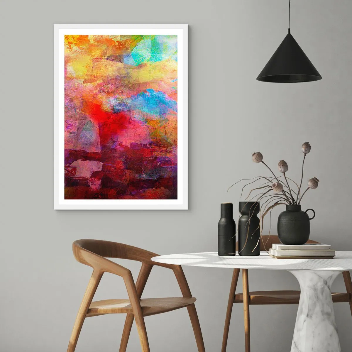 Poster in white frmae - Looking inside the Rainbow - 70x100 cm