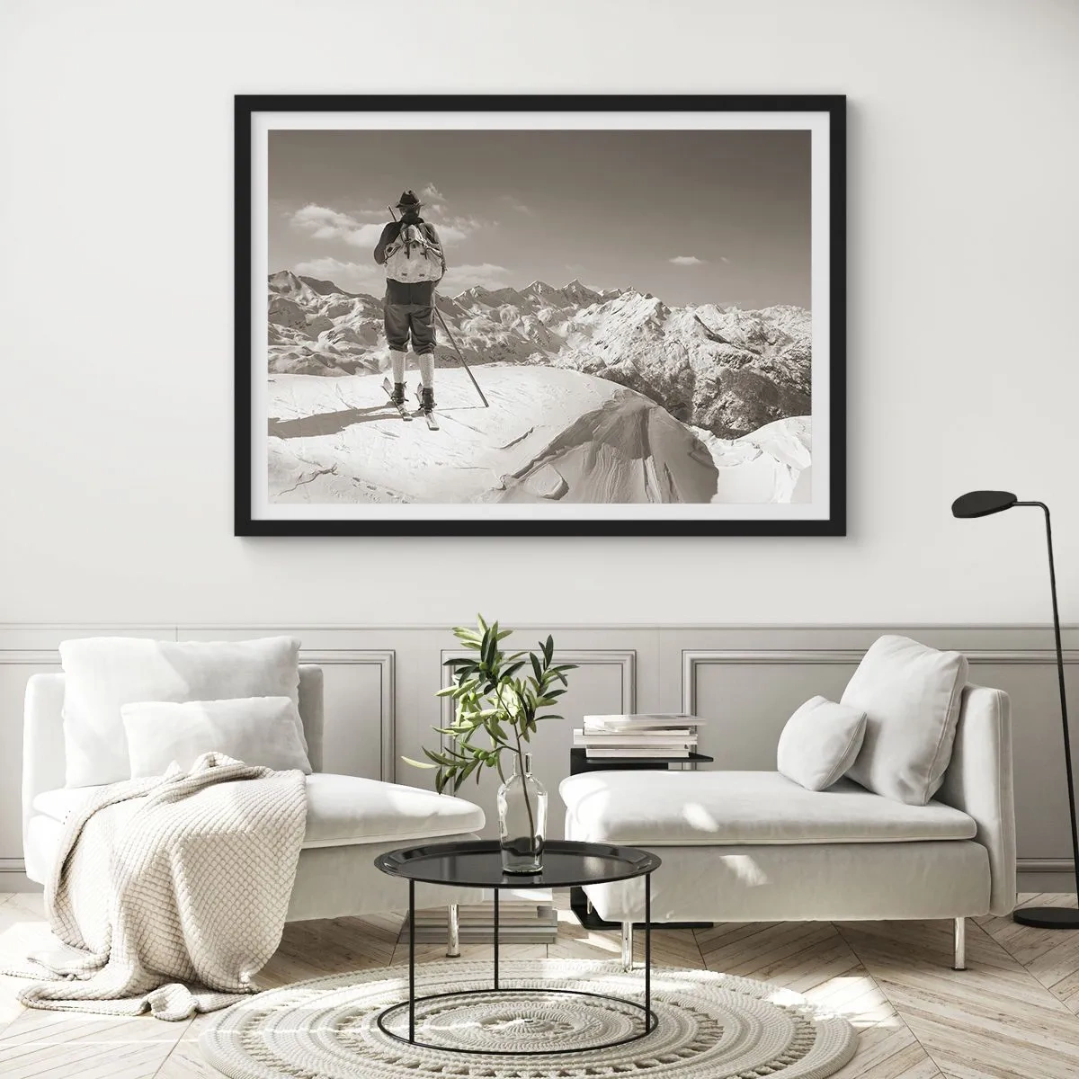 Poster in black frame - Mountains Are the Same - 70x50 cm