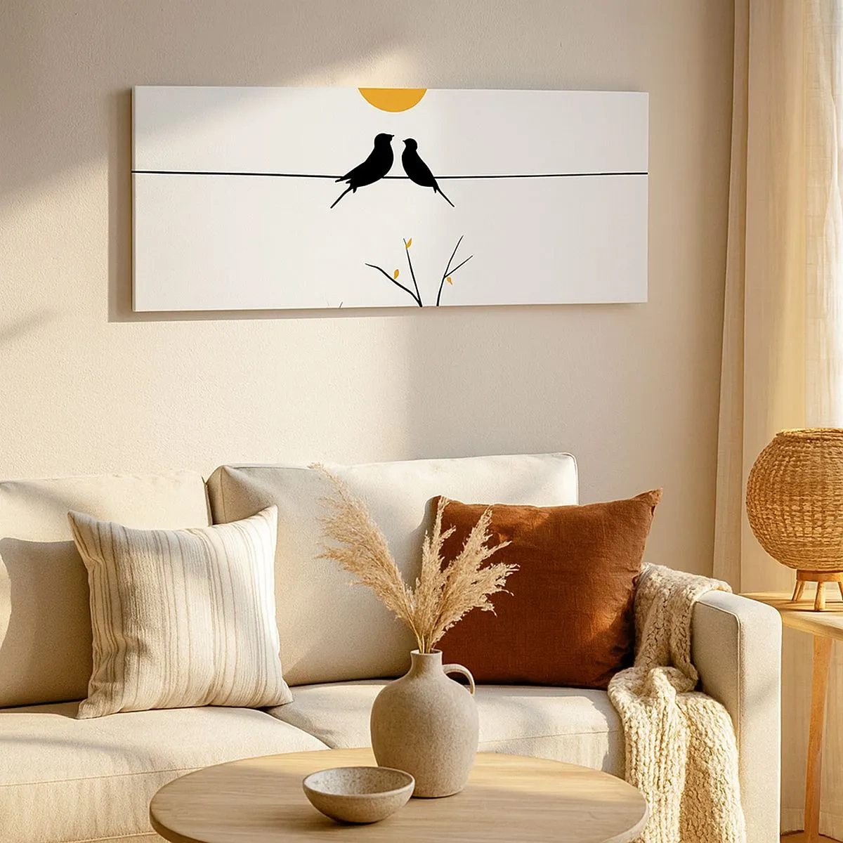 Canvas picture - Nightingale Evening - 100x40 cm