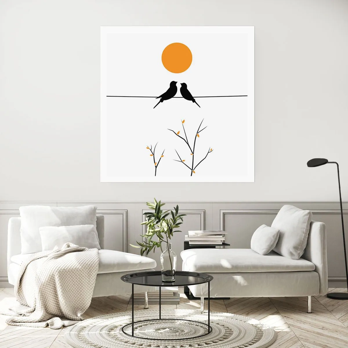 Poster - Nightingale Evening - 40x40 cm