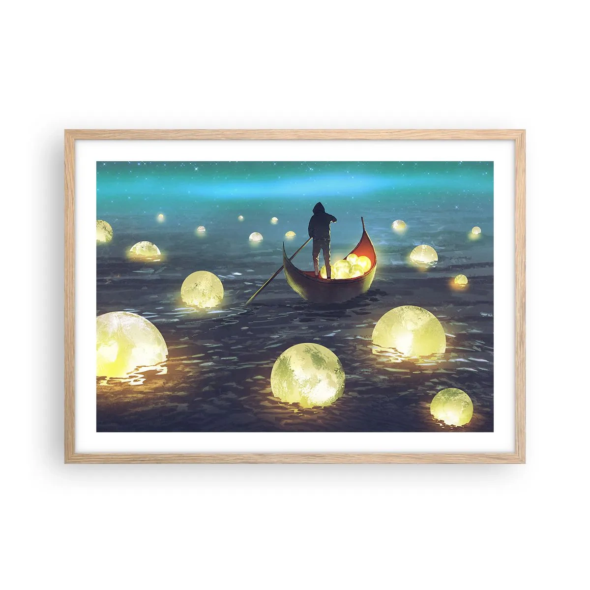 Poster in light oak frame - Things that Philosophers Did Not Dream About - 70x50 cm