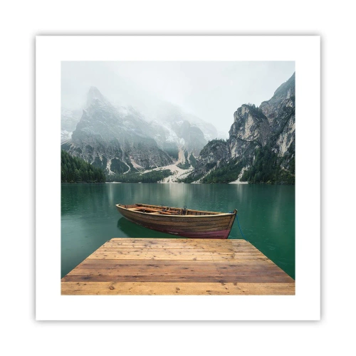 Poster - Boat Found Solitude - 40x40 cm
