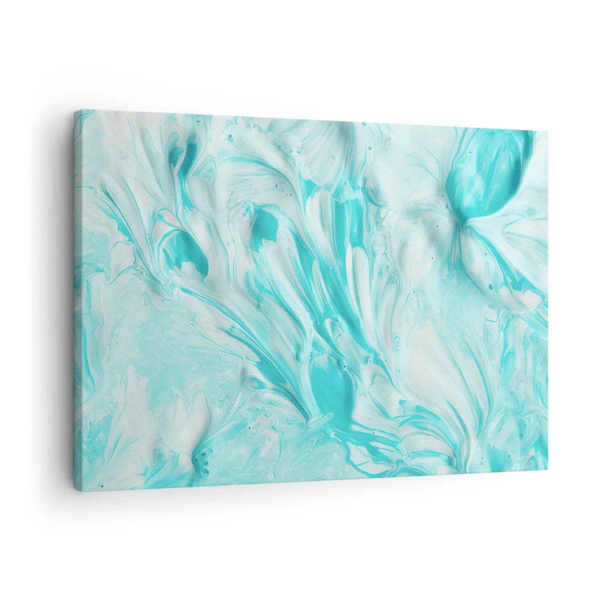 Canvas picture - An abstract motif in pastel shades of blue and white. - 70x50cm - Together Forever - Modern wall decoration for the living room and bedroom ARTTOR