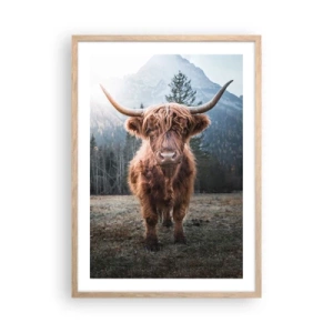 Poster in light oak frame - Greeting from Mountain Meadow - 50x70 cm