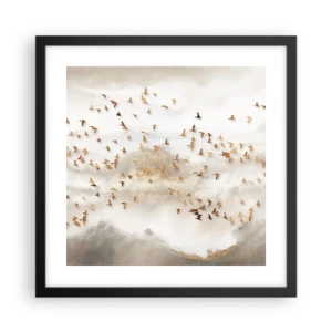 Poster in black frame - It Is Time - 40x40 cm