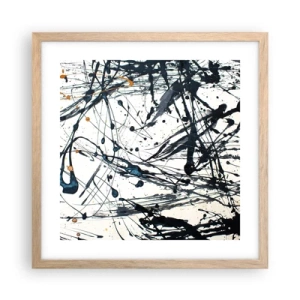 Poster in light oak frame - With or Without Meaning? - 40x40 cm