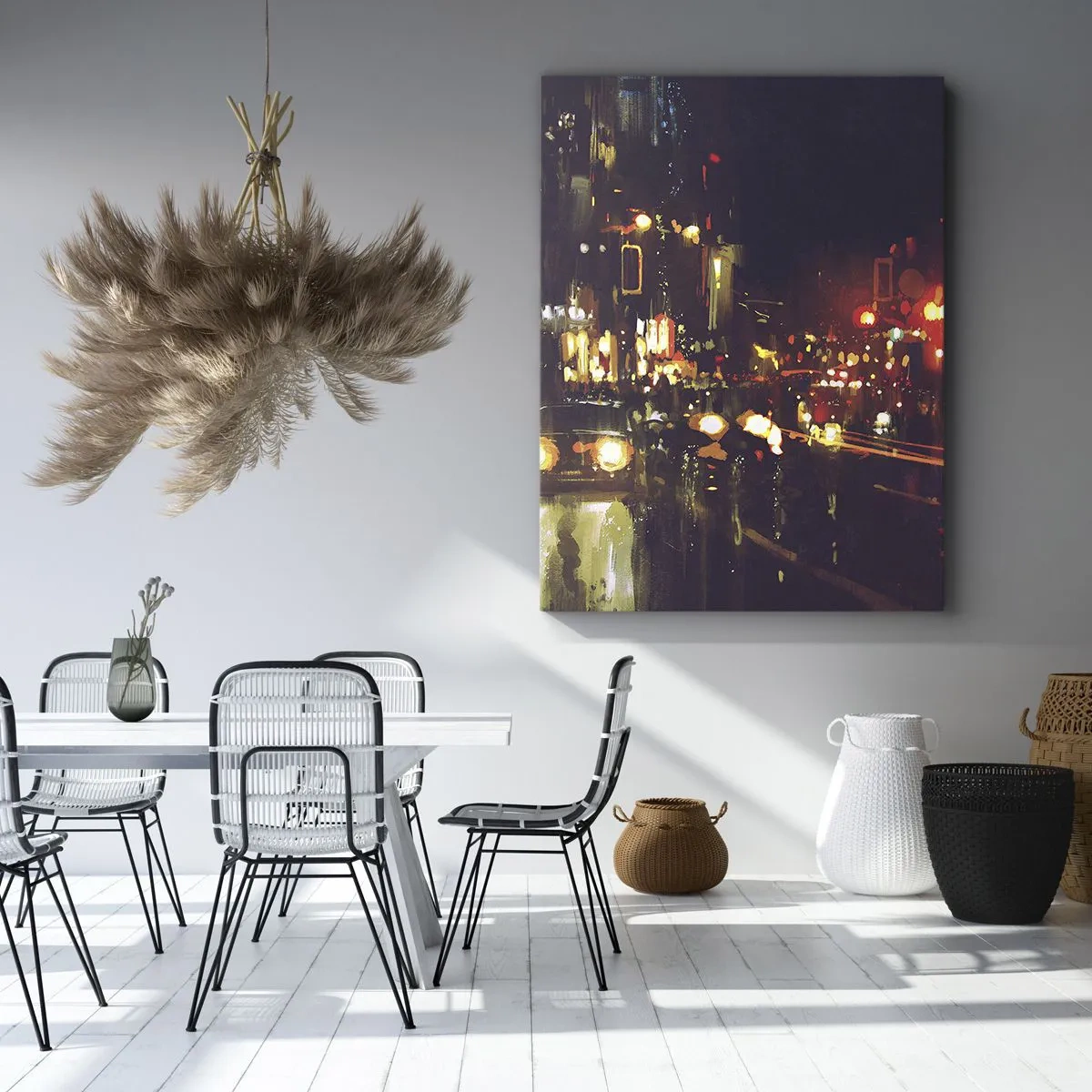 Canvas picture - Drowned in City Lights - 55x100 cm