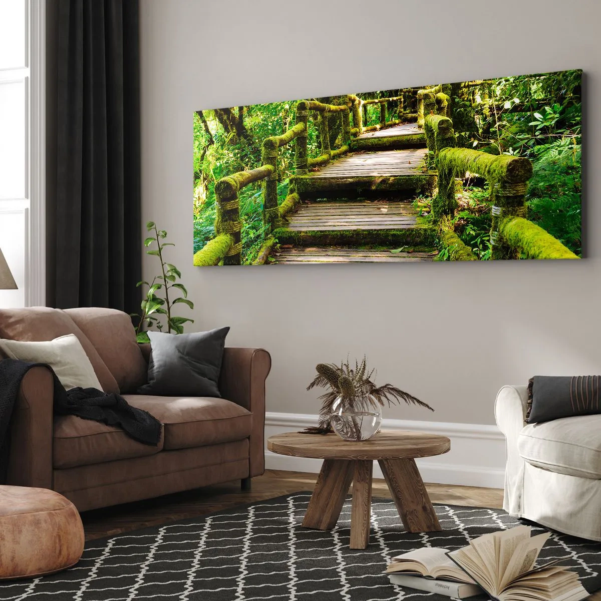 Canvas picture - Down the Green Path - 120x50 cm