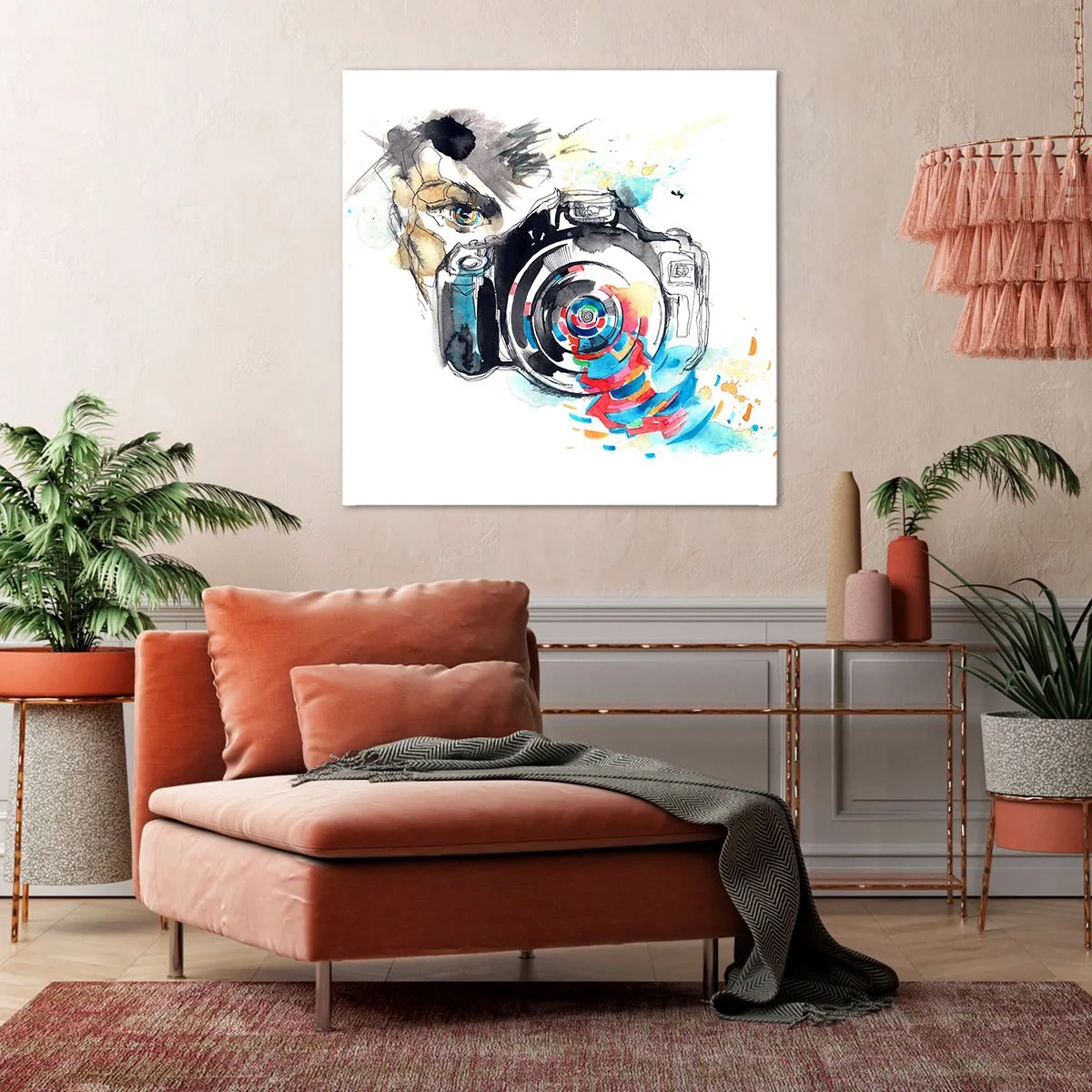 Canvas picture - In the Eye of the Lens - 70x70 cm