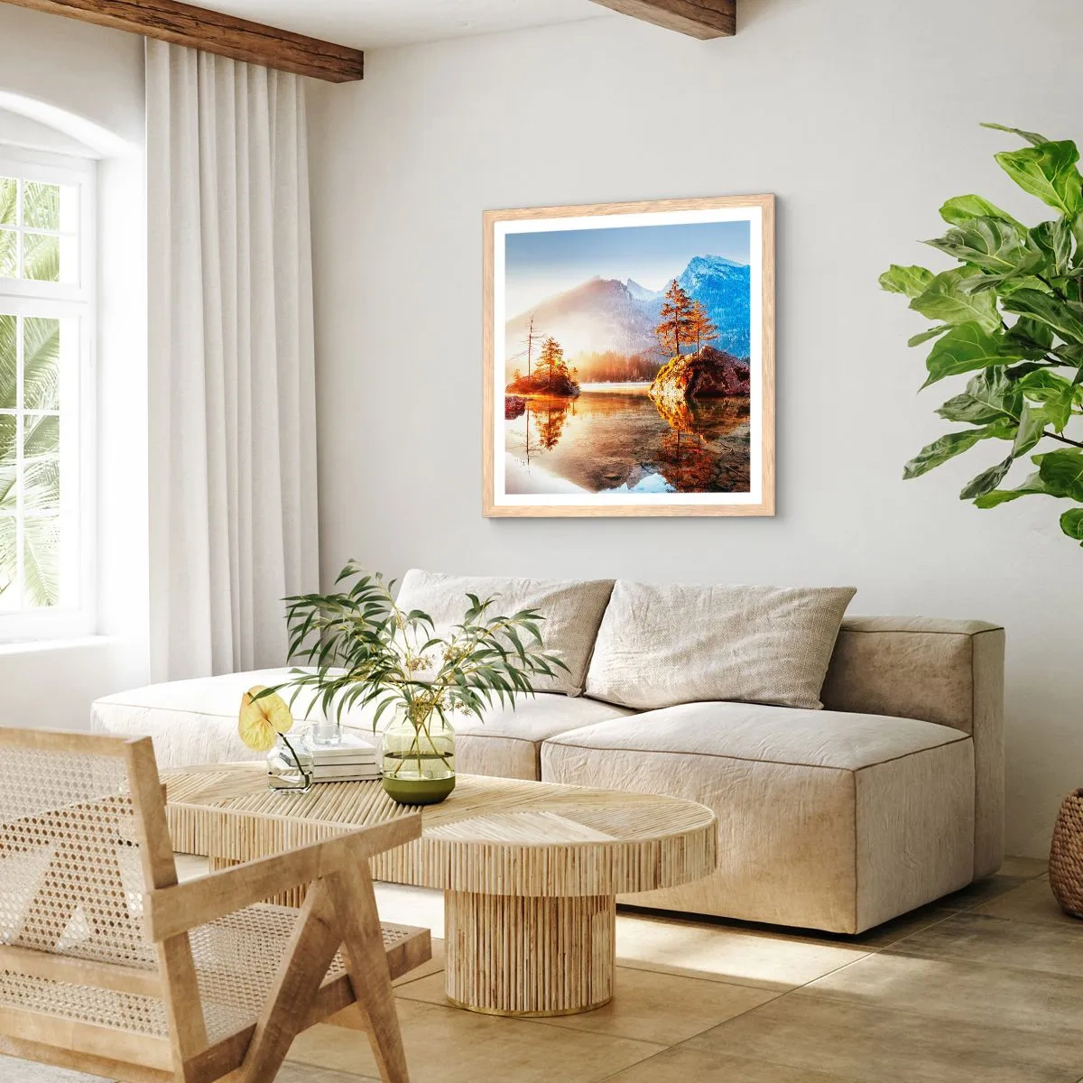 Poster in light oak frame - Nature in New Light - 40x40 cm