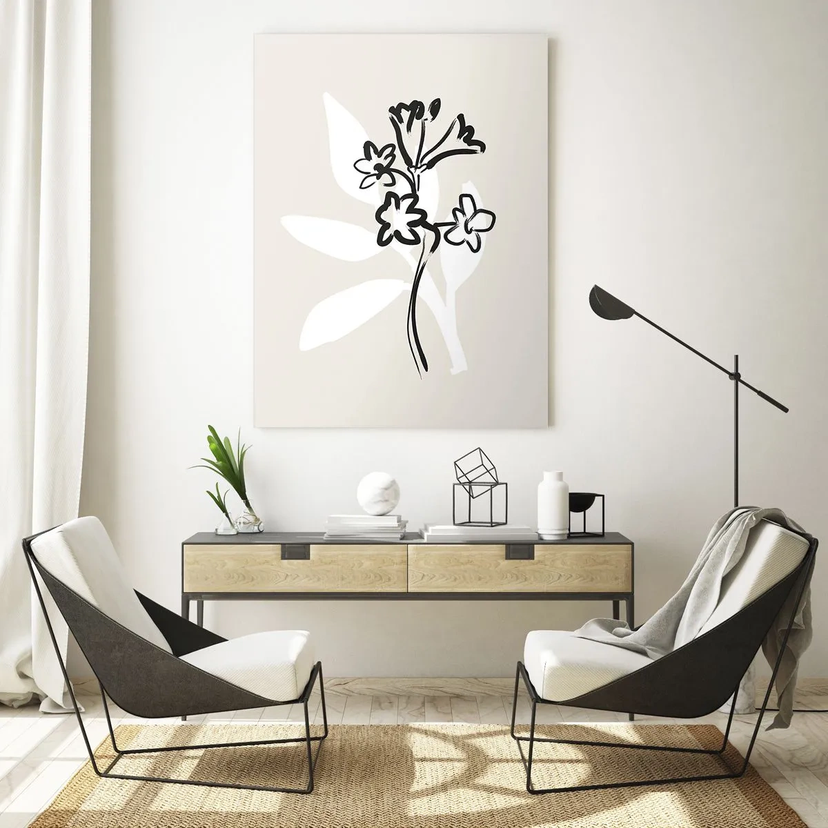 Glass picture - Sketch for Herbarium - 80x120 cm