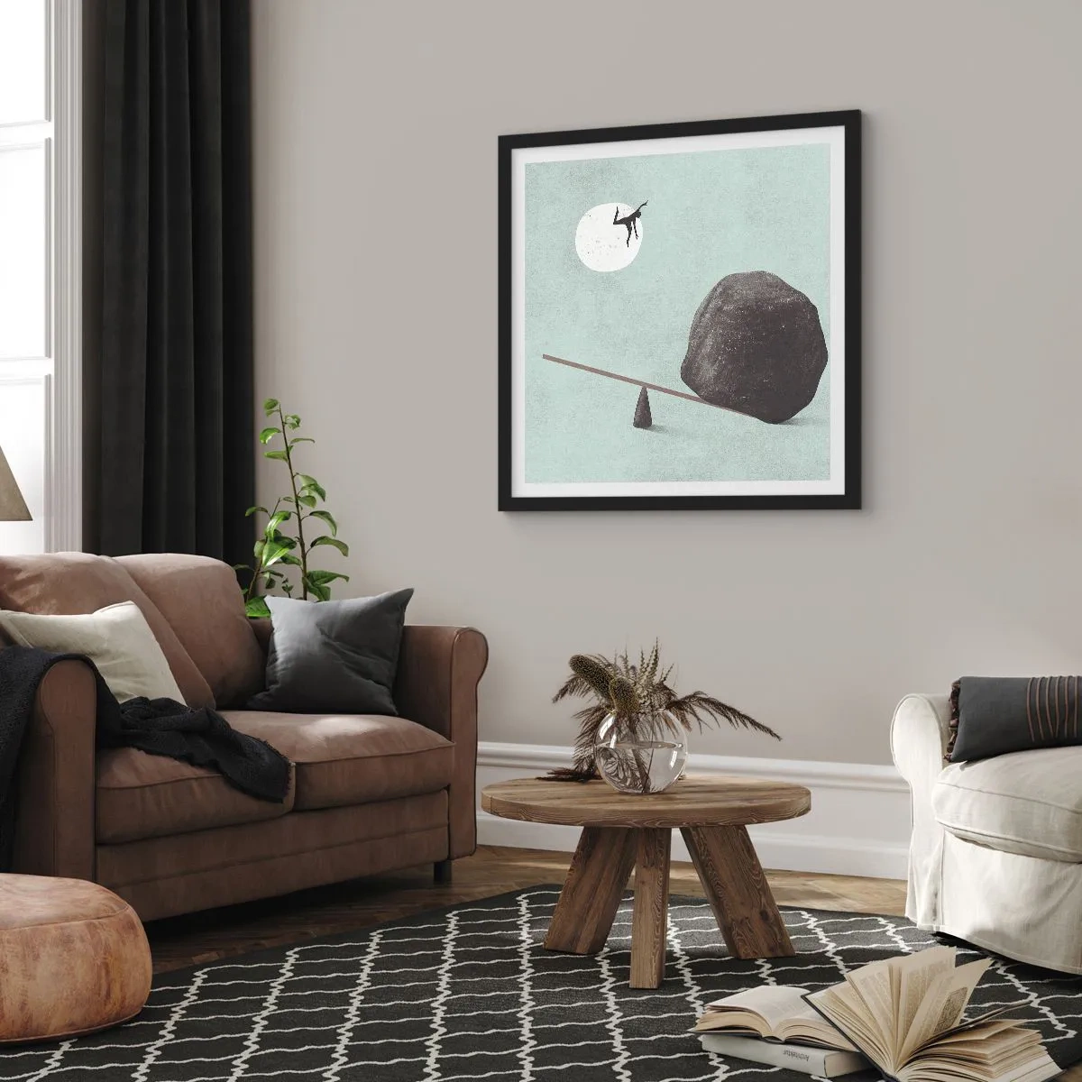 Poster in black frame - Dream Come True - 40x40 cm