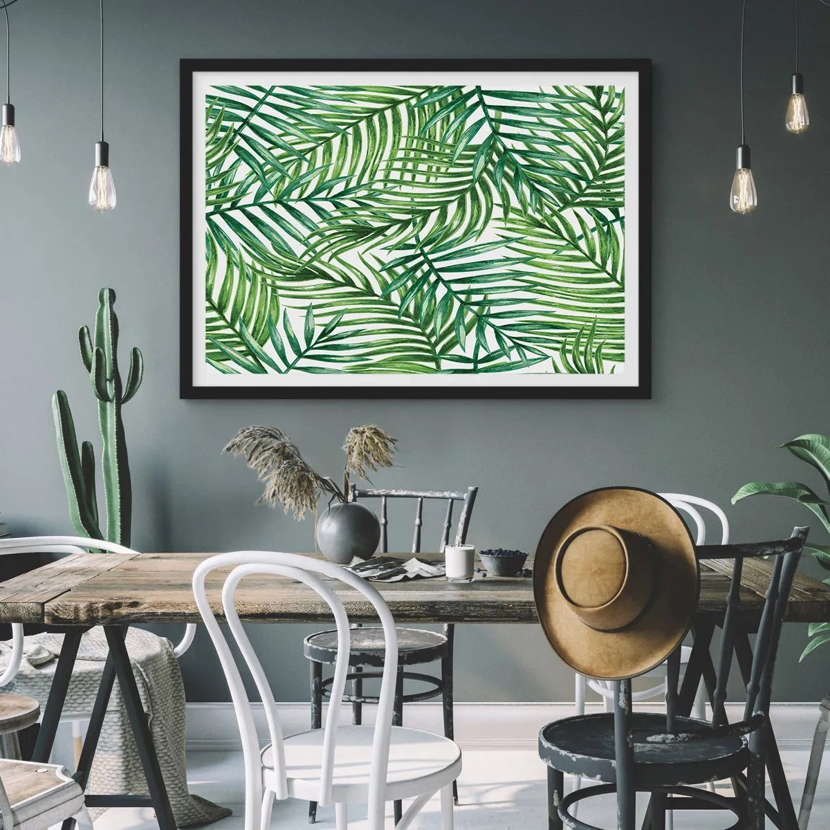 Poster in black frame - Under the Green Canopy - 70x50 cm