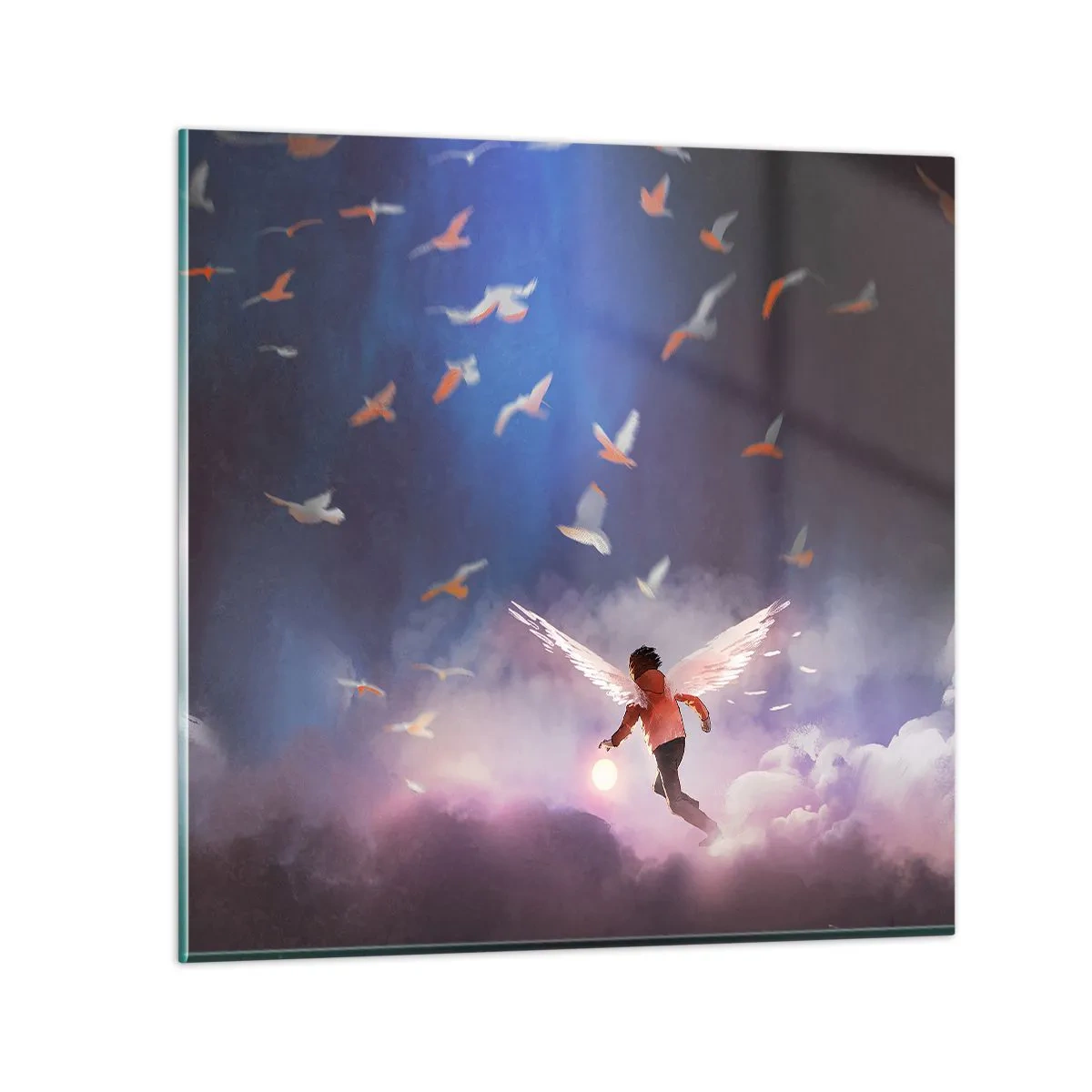 Glass picture - You Need to Have Imagination and Courage - 40x40 cm