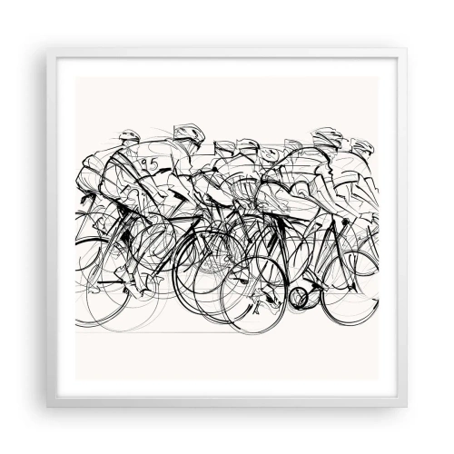 Poster in white frmae - Together as a Team - 60x60 cm