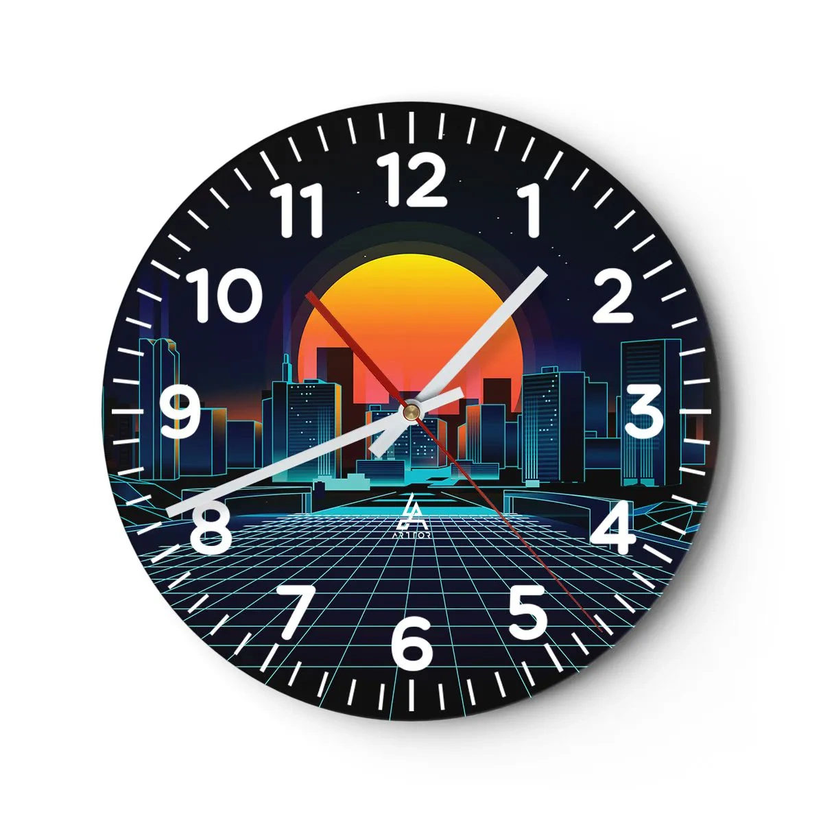 Wall clock - Clock on glass - You Wanna Go Back to Reality? - 40x40 cm