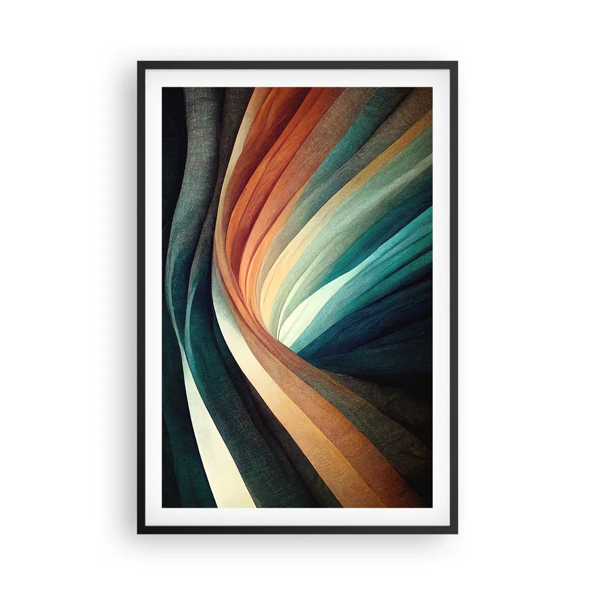 Poster in black frame - Woven from Colours - 61x91 cm