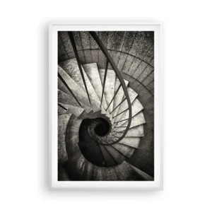 Poster in white frmae - Up the Stairs and Down the Stairs - 61x91 cm