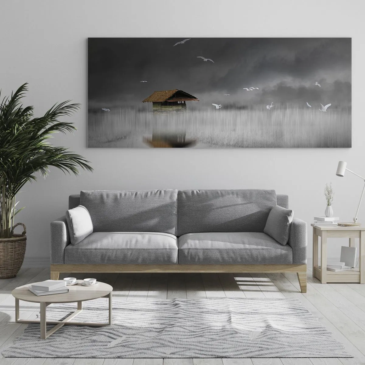 Glass picture - Shelter from the Rain - 140x50 cm