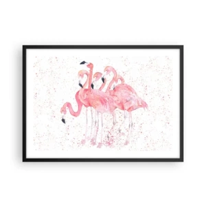 Poster in black frame - Pink Power - 70x50 cm