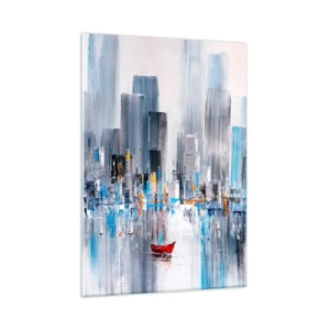 Glass picture - Metropolis by the Bay - 50x70 cm