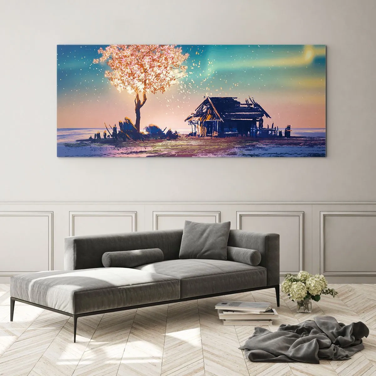 Glass picture - Nature Does Not Pass Away - 90x30 cm