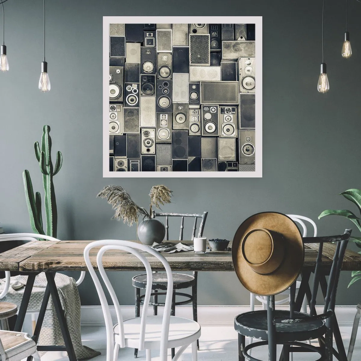 Poster - And Music Is Playing - 50x50 cm