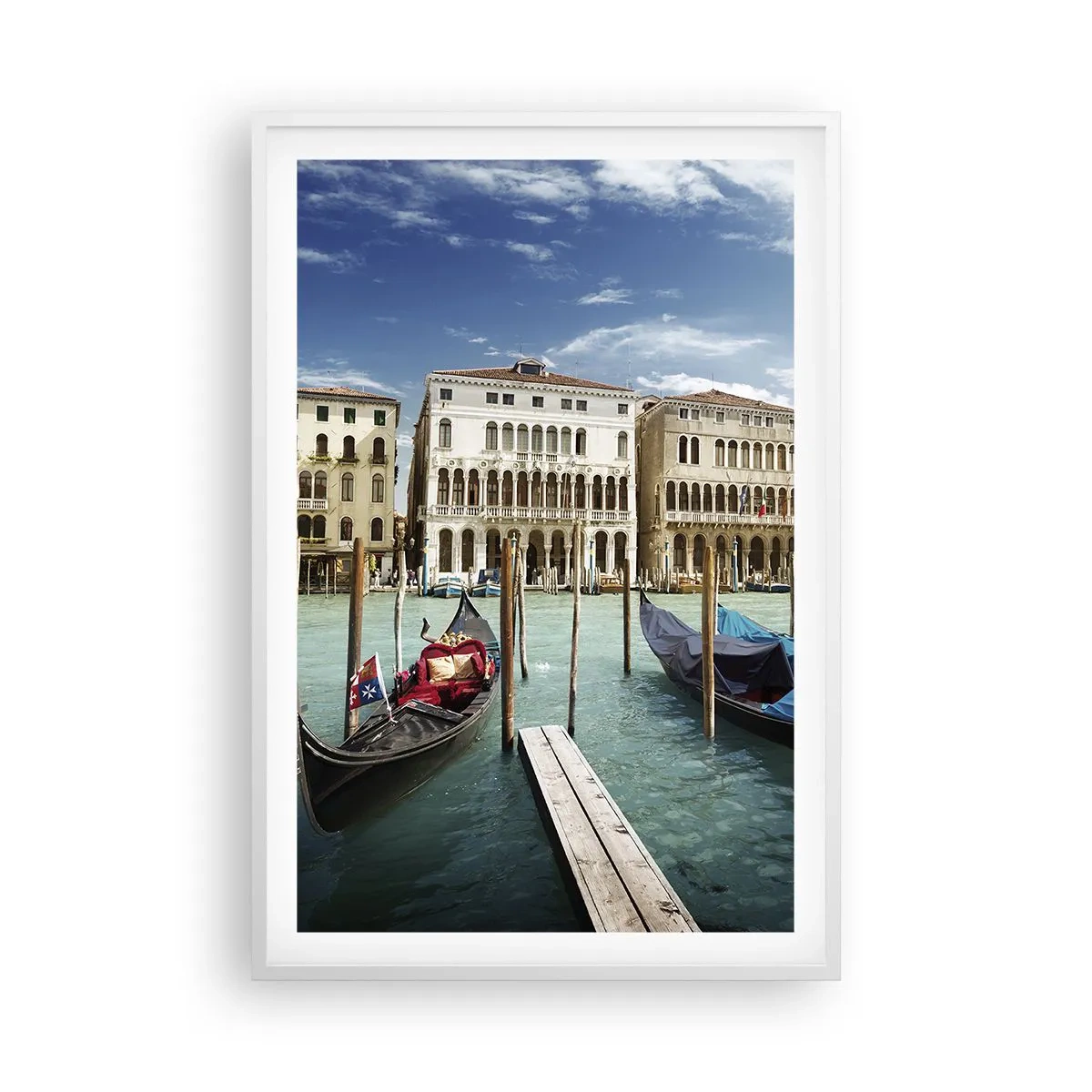 Poster in white frmae - Palaces in Blue - 61x91 cm