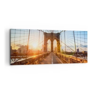 Canvas picture - On a Golden Bridge - 100x40 cm