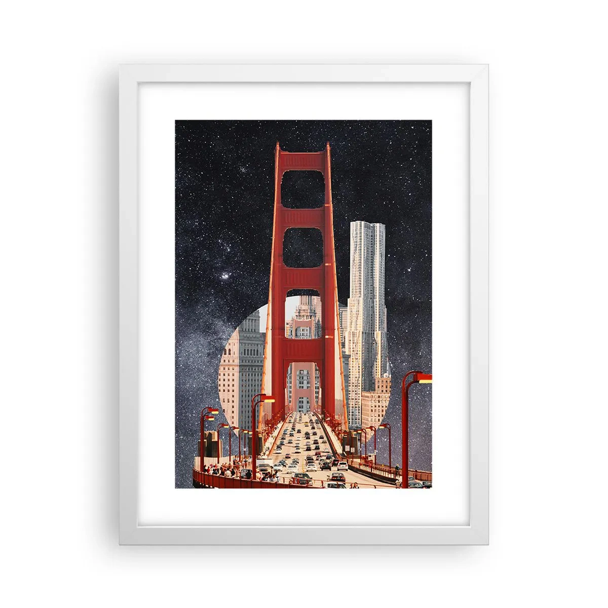 Poster in white frmae - Always in the Centre - 30x40 cm